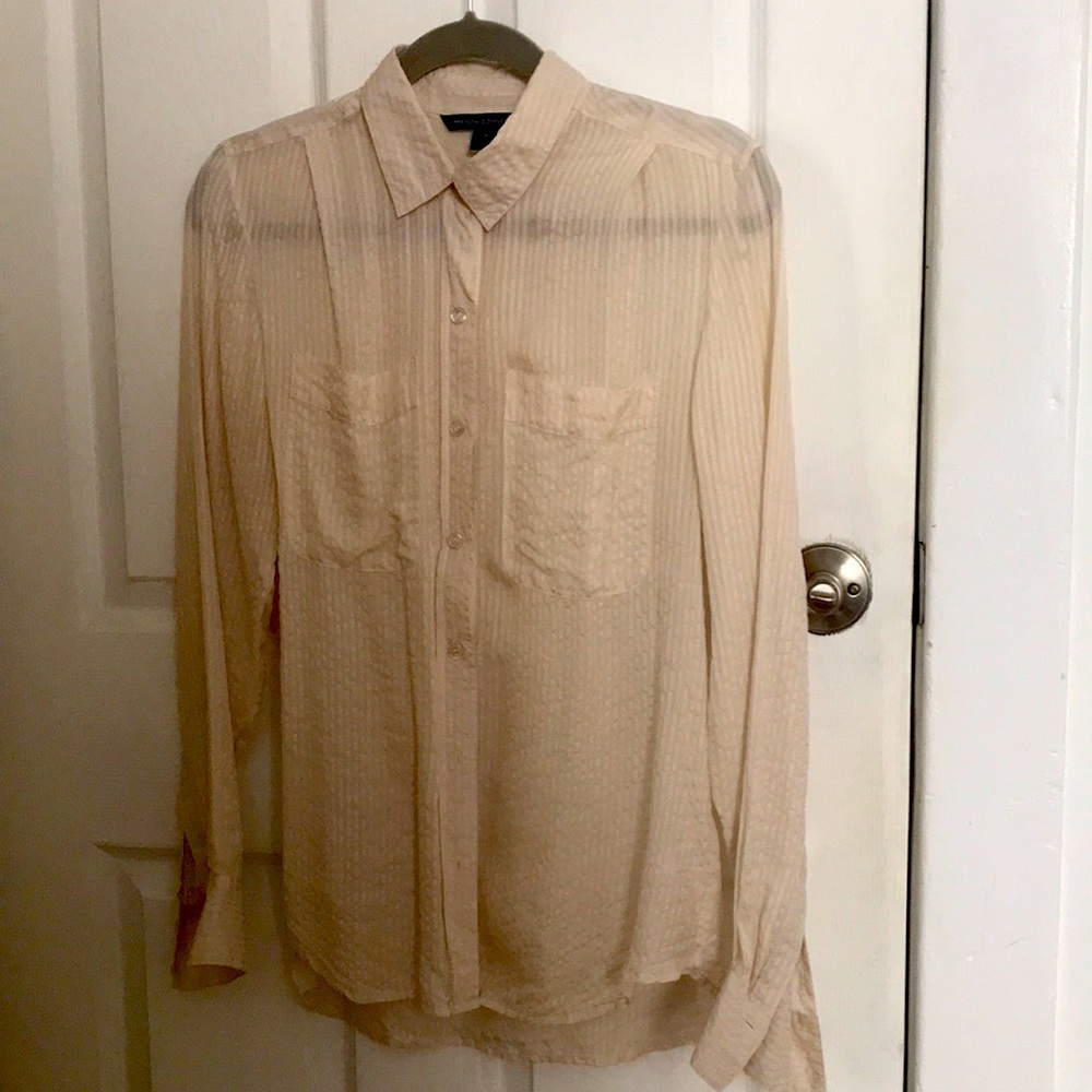 French connection Silk light pink/beige blouse